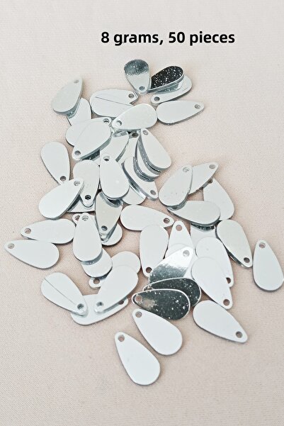 OEM أويا فستان سهرة قلادة سوار شبكي معدني بلاستيك ترتر فضي اللون 8 جرام 50 قط...