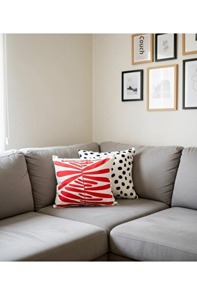 cuboo home 2 Piece Red Black Minimalist Set