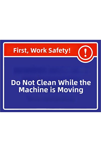 ZiPrinter لافتة تحذيرية 'لا تنظف أثناء الحركة' مصنوعة من البي في سي مقاس A3 3...