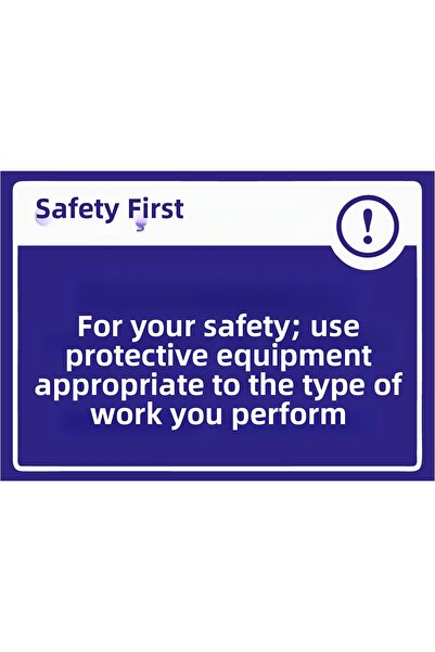 ZiPrinter أولاً، معدات واقية مناسبة لسلامة العمل، لافتة تحذير isg من مادة PVC...