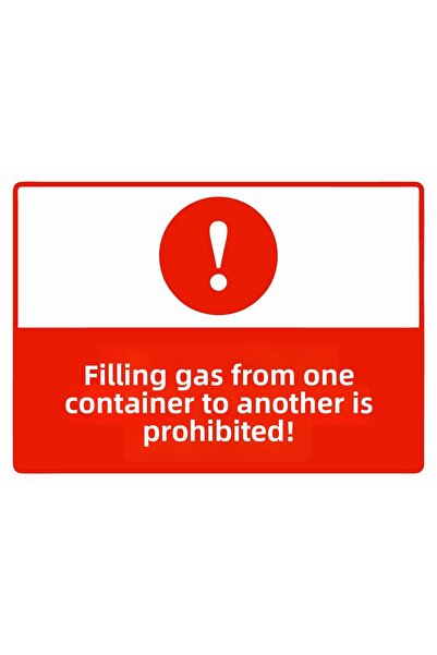 ZiPrinter حظر تعبئة الغاز من أنبوب إلى أنبوب! لافتة تحذير من مادة PVC مقاس A3...