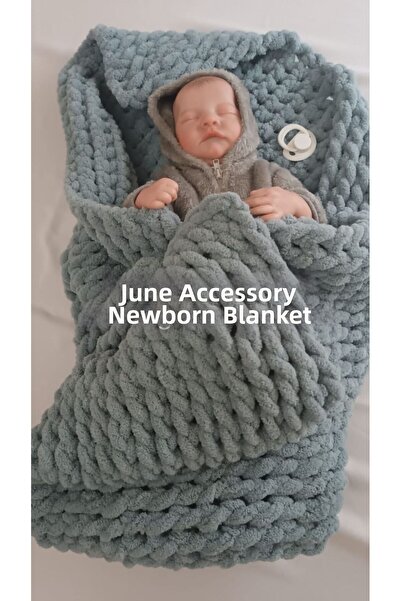 Haziran إكسسوار من ماركة أليز، 100% منفوش، محبوك يدويًا، غطاء كرسي، بطانية لل...