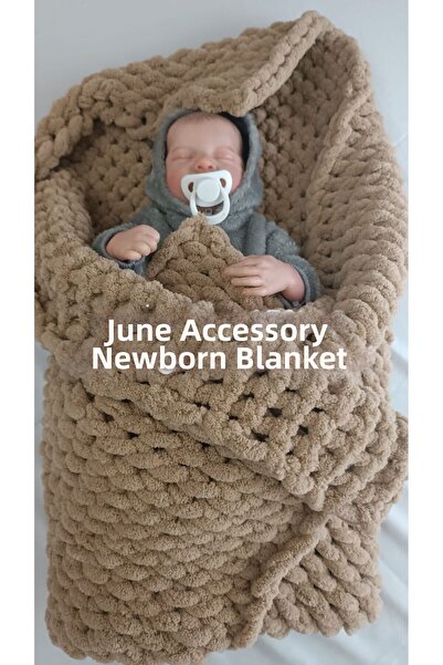 Haziran Accessory Alize Brand %100 Puffy, Handcrafted Knitting, Sofa Shawl, C...