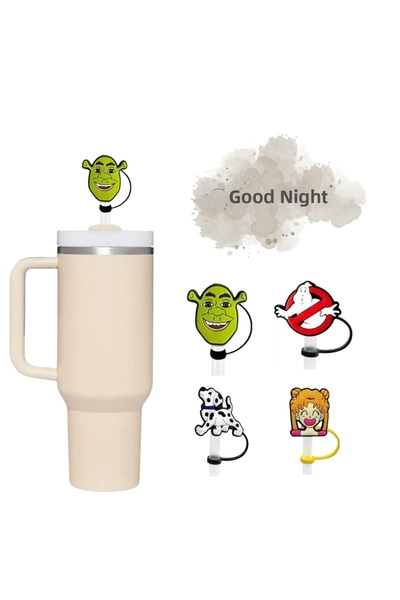 GECEDENİZ Thermos Compatible Straw Stopper Green Giant