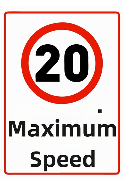 ZiPrinter 20 لافتة تحذيرية من نوع Azami Hız isg مصنوعة من مادة PVC مقاس A5 15...