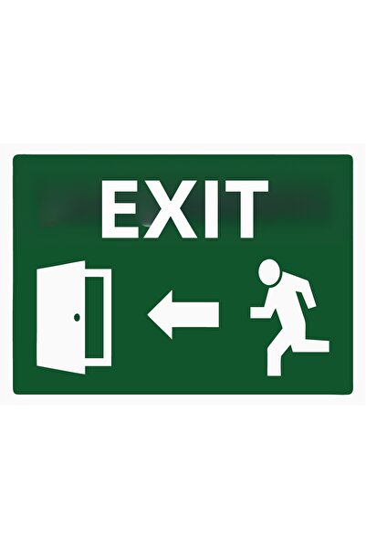 ZiPrinter لافتة تحذيرية للخروج/الخروج من مادة PVC مقاس A3 30×42 سم