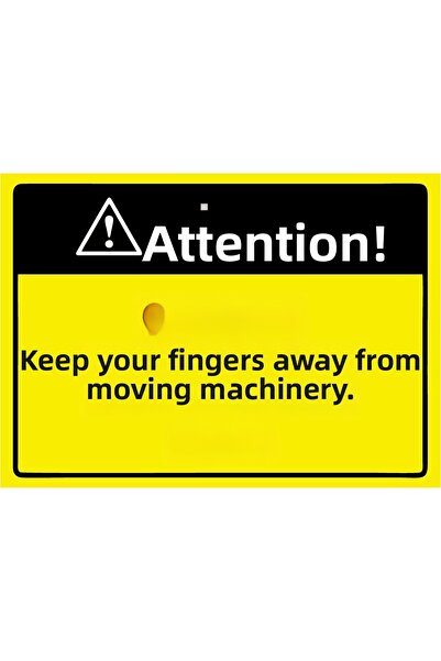 ZiPrinter انتبه! لافتة تحذيرية من شركة Isg لحماية الأصابع من الآلات التي تعمل...