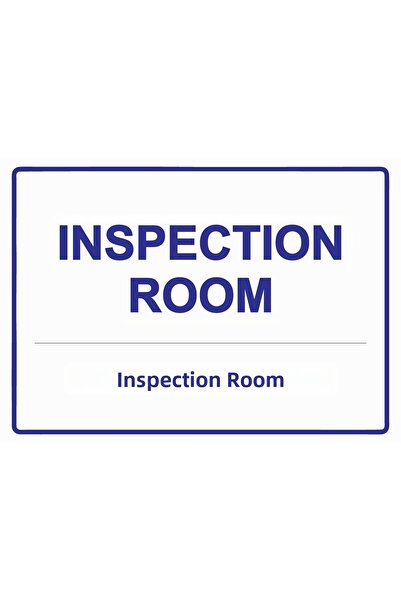 ZiPrinter غرفة الفحص - لافتة تحذيرية من البلاستيك PVC مقاس A3 30×42 سم