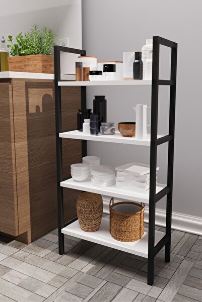 Tedarikcenter Nefes 4 Raflı Mutfak Rafı Metal Ayaklı Banyo Dolabı Çok Amaçlı ...
