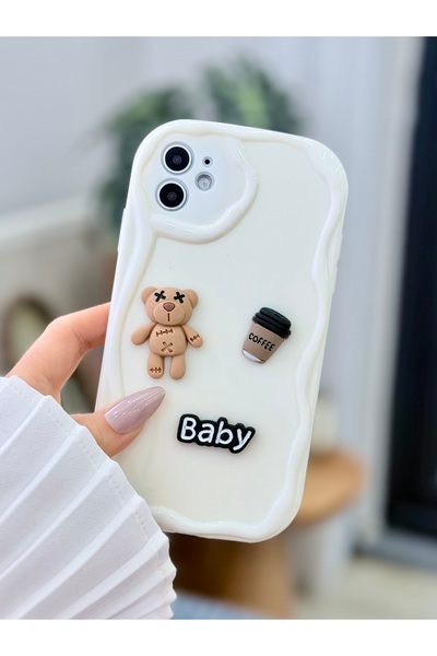 Go Aksesuar Iphone 11 Uyumlu Krem Baby Tasarımlı Yumuşak Silikon Kamera Korum...