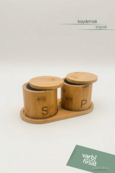 Varbifırsat 2-Piece Rotating Lid Spice Rack