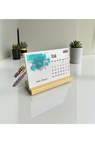Hediyelen 2026 Yeni Yıl Hediyesi Masa Takvimi Minimal Renkli Tasarım