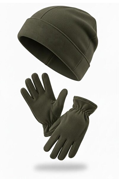 SINGLE SWORD Polar Beanie and Gloves - Khaki