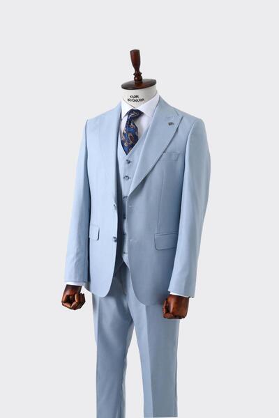 Kadir Büyükkaya Klasszikus férfi öltöny mellényekkel - Slim Fit szabású-KAW1030S