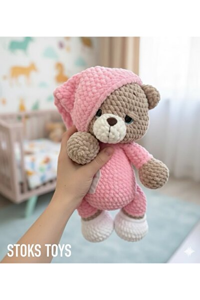 stoks toys Amigurumi Kadife Uyku Arkadaşı Ayı