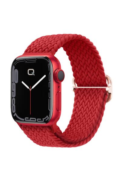 Quse Red Apple Watch Se/10/9/8/7/6/5/4/3 42Mm-41Mm-40Mm-38Mm Compatible Adjustable Mesh Band