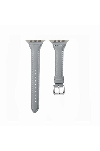 Quse Apple Watch 38/40/41mm & Series 10/11 42mm ile Uyumlu İnce Deri Kordon –...