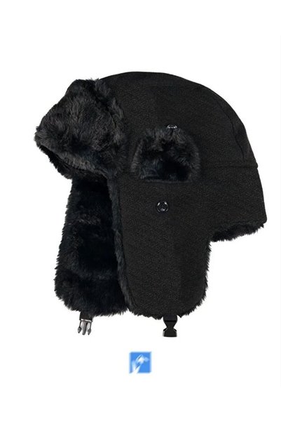 Kardelen Butik Denizli 70% Cotton 30% Acrylic, Furry Russian Pilot Hat (for Women and Men)