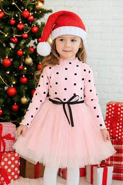 Şirin Şeyler Butiği Puamba Pink Linda Baby Girl Princess Dress Flexibilita a směrová technologie s dlouhým rukávem