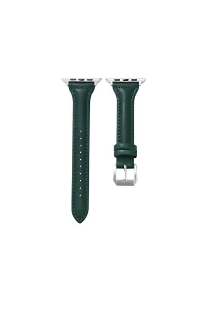 Quse Apple Watch 38/40/41mm & Series 10/11 42mm ile Uyumlu İnce Deri Kordon –...