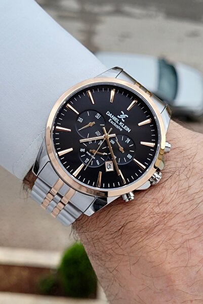 Daniel Klein Rose Silver Color Inner Indicators Active Men's Wristwatch