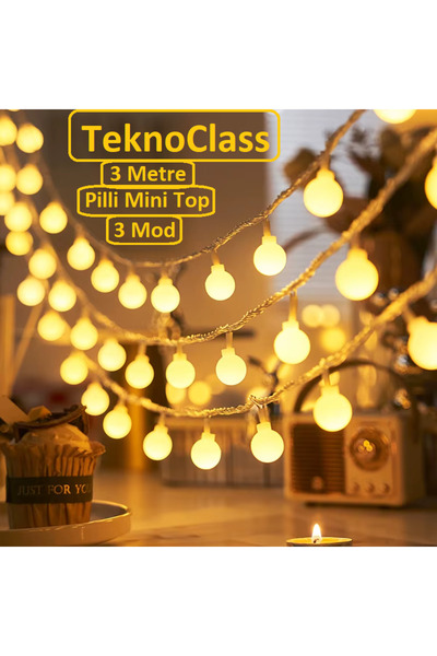 Canderel 3 Metre Pilli Mini Top Led Işık Dekoratif Led Aydınlatma 3 Modlu Kullanım