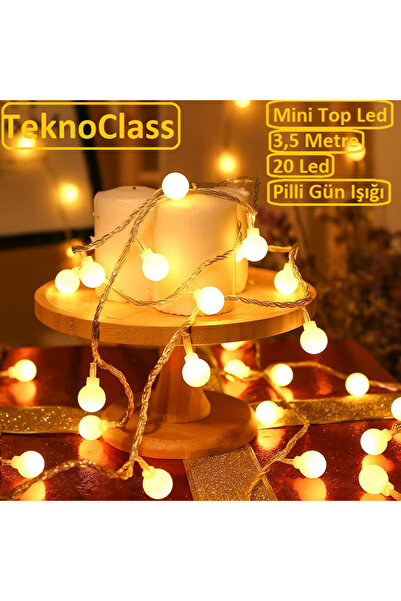Canderel Mini Top Led 3,5 Metre 20 Led Pilli Gün Işığı Dekoratif Aydınlatma