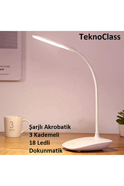 Jetcom Akrobatik 3 Kademeli Led Dokunmatik Işık Kitap Okuma Ders Çalışma Masa Pc Işığı