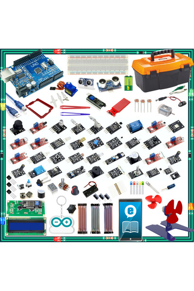 Prtp-Prototip Arduino Uno R3 ( Ch340g ) Ultra Sensör Seti 119 Parça 334 Adet