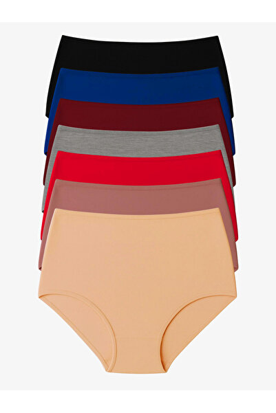 IPL Women's Panties,Women's Plus Size High Waist Bato Cotton 7-Piece Dark Tones Panties Set M-6Xl