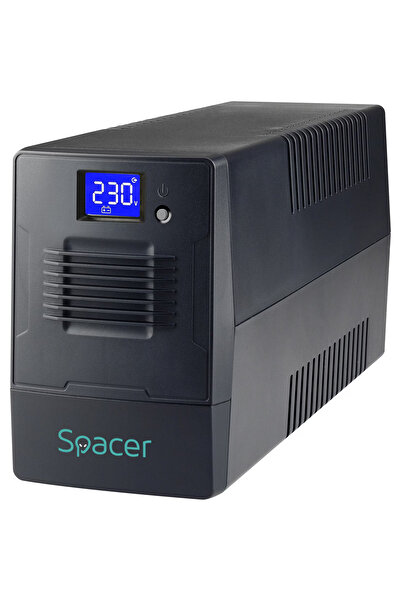 Spacer UPS Line Int. με διαχείριση SPUP-1500D-LIT01, 1500VA/900W, AVR, LCD, 4 πρίζες Schuko