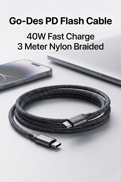 Go-Des type-C to type-C 3m CABLE UC-575