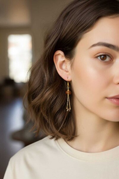 Tokuşka أقراط متدلية من حجر العقيق