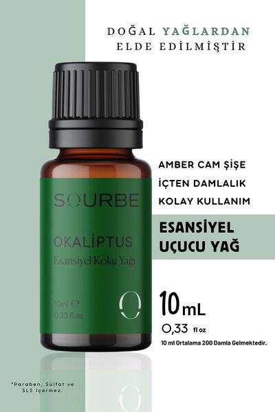 SOURBE Okaliptus Esansiyel Uçucu Koku Yağı Buhurdanlık Yağı Ortam Oda Kokusu ...