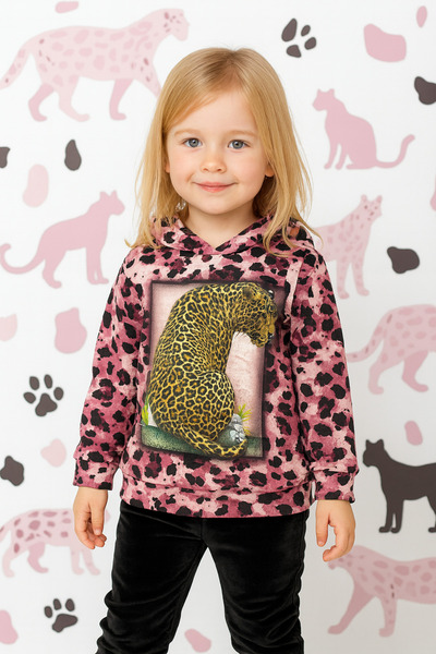 Store Velvet Leopard Tiger Girl Tracksuit Set