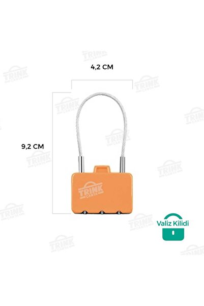 Trink Çanta Şifreli Valiz Kilidi - Bavul Kilidi - Çanta Kilidi - Seyahat Kilidi - TURUNCU -
