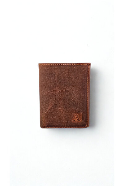 Aydın Deri Luxury محفظة جلدية أصلية بلون أسمر مغناطيسي - للنساء والرجال للجنس...