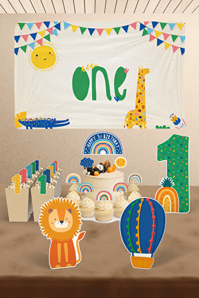 Hey Parti Boho Baby Multicolor Веселка Тематичний набір для дня народження 1 ...