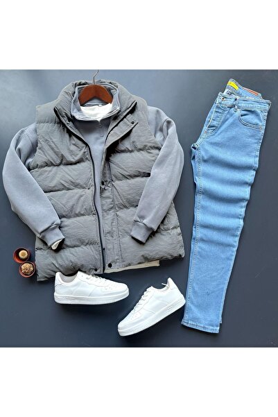 giyimadam16 Inflatable Vest Oversized 3 Thread Zipper Collar Sweet Narrow Leg...