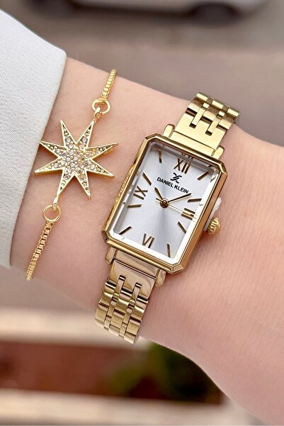 Daniel Klein Altın Renk 2 Yıl Garantili Kadın Kol Saati Ve Bileklik