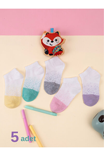 Hobins Sportswear & Company Çocuk & Kadın Çorap Günlük Şık Görünüm 5 Çift 5 F...