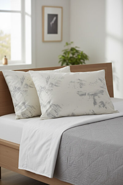 ŞENER HOME 100% Bumbac Satin 2 Piese Față de Pernă Hobby 50x70 Cm