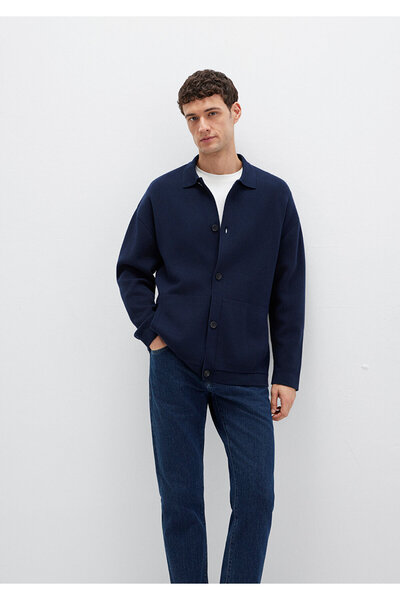 Mavi Schwarze Marineblaue Strickjacke Regular Fit / Normaler Schnitt 0710298-70490