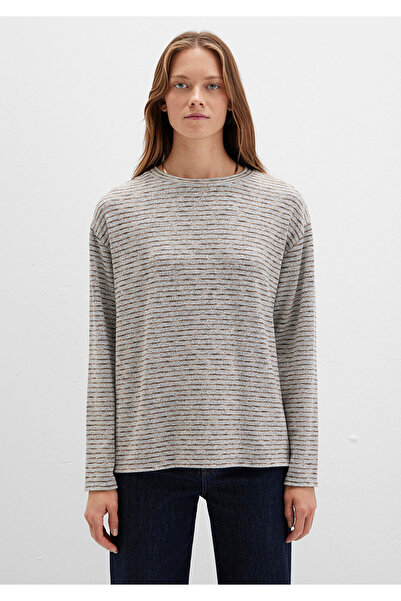 Mavi Μπλουζάκι με ριγέ λαιμόκοψη με κανονική εφαρμογή / κανονική εφαρμογή 1613600-91236