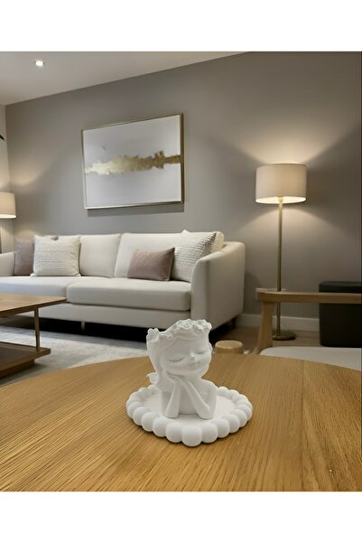 Elan Design Dekoratif El Yapımı Kız Figürlü Vazo & Kalp Şekilli Takı Organize...