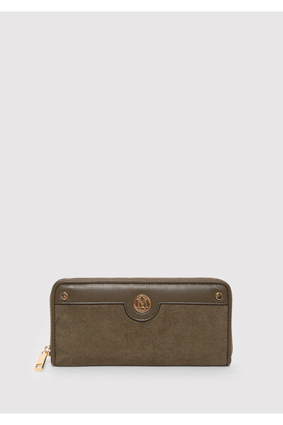 Mavi Faux Suede Green Wallet 1913338-71821