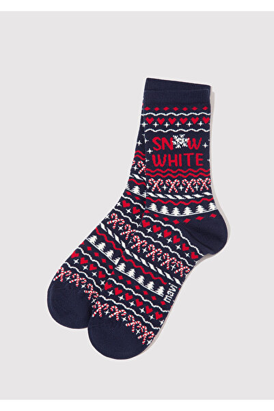 Mavi New Year's Themed Navy Blue Socks 1913665-70720