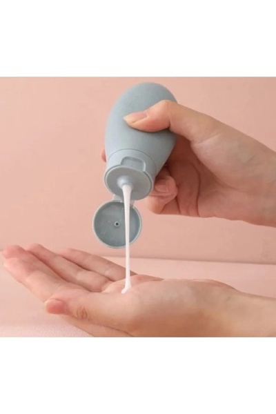 AVEO 1 Adet MAVI RENK Çok Amaçlı Seyahat Doldurulabilir Krem Kutusu Şampuan D...