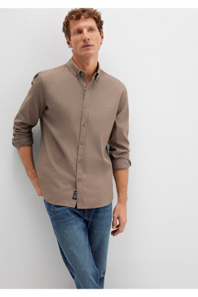 Mavi M Logo Embroidered Brown Shirt Slim Fit / Slim Fit 0211192-83866