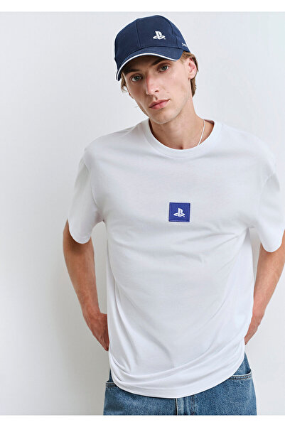 Mavi Playstation Printed White T-Shirt ​   Loose Fit / Comfortable Cut 0612926-620